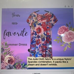 Jude Connally Ella dress in periwinkle wildflower , size large, great condition